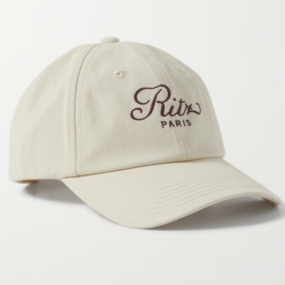 FRAME x Ritz Paris embroidered cotton-canvas baseball cap